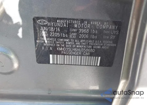 2017 Hyundai Elantra Gt from USA, damaged, VIN KMHD35LH6HU358680